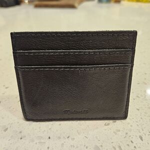 Madewell Black Leather Card Wallet Small Organizer Pouch